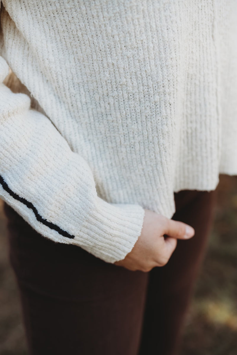 Oat Contrast Sweater