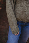 Colleen Exposed Drop Sweater- Olive