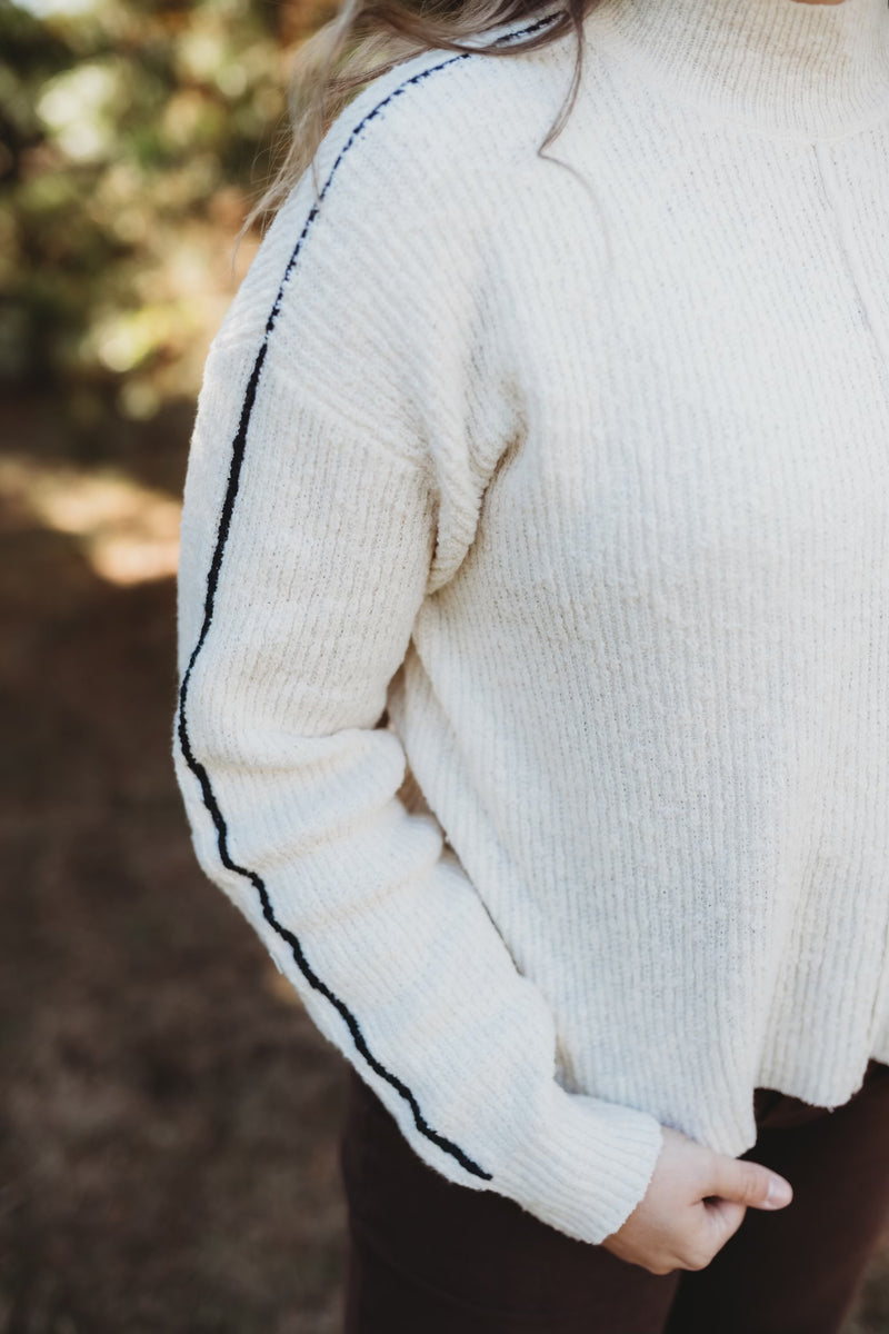 Oat Contrast Sweater