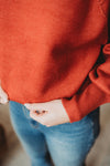 Cherry Mock Neck Sweater