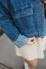 Rise Cargo Denim Jacket