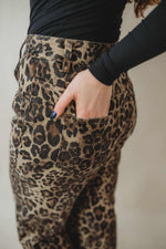 Leopard Print Straight Leg Jeans