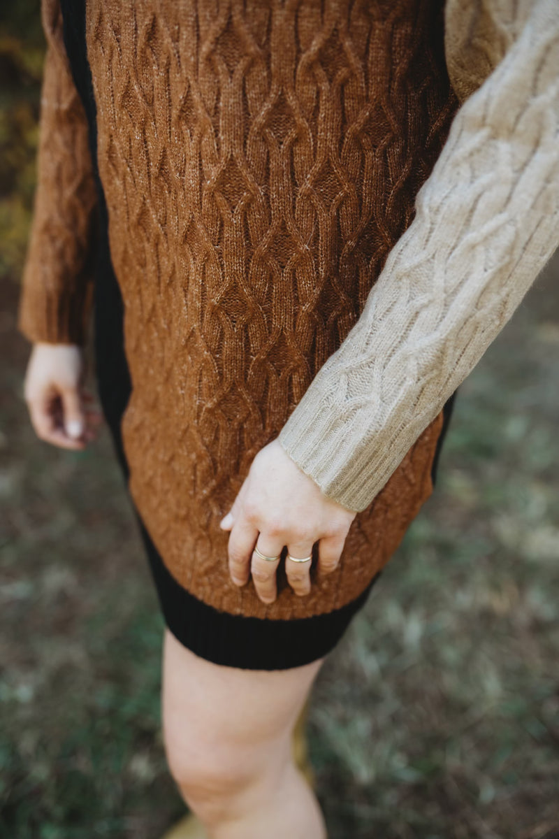 The Colorblock Sweater Dress