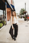 Color Block Fitted Sweater Top
