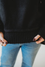 Black Ribbed Sweater
