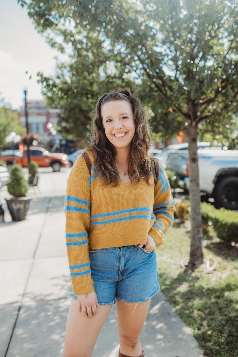 Mustard Striped Sweater