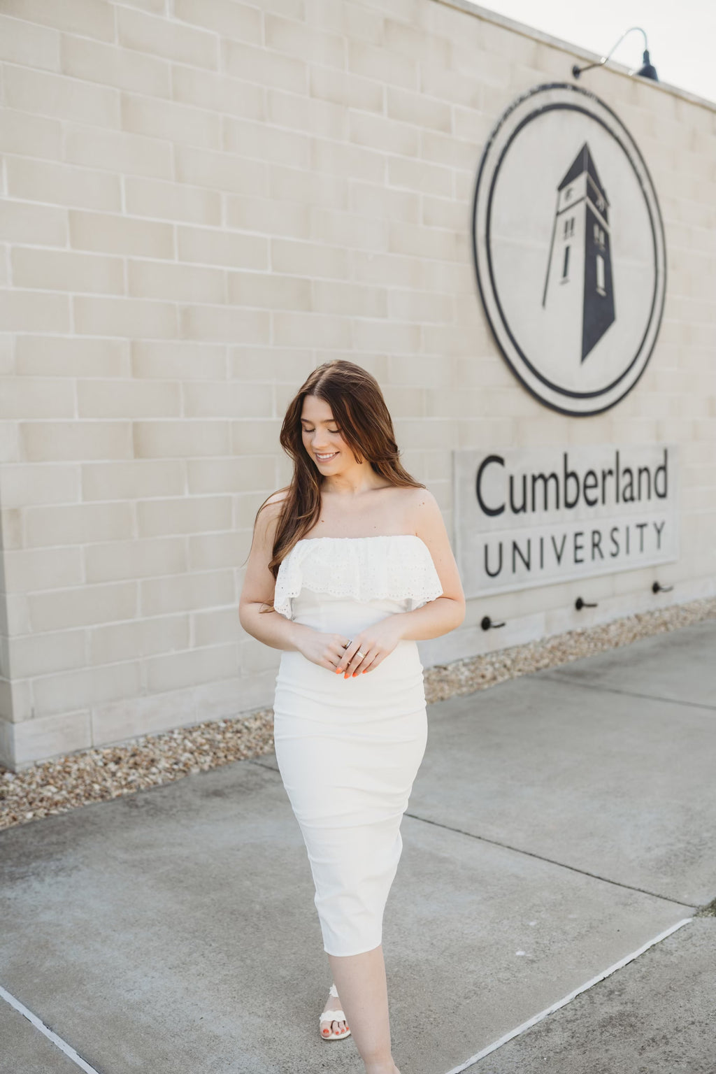 Lace Ruffle Midi Dress- Off White – Poppie's Boutique