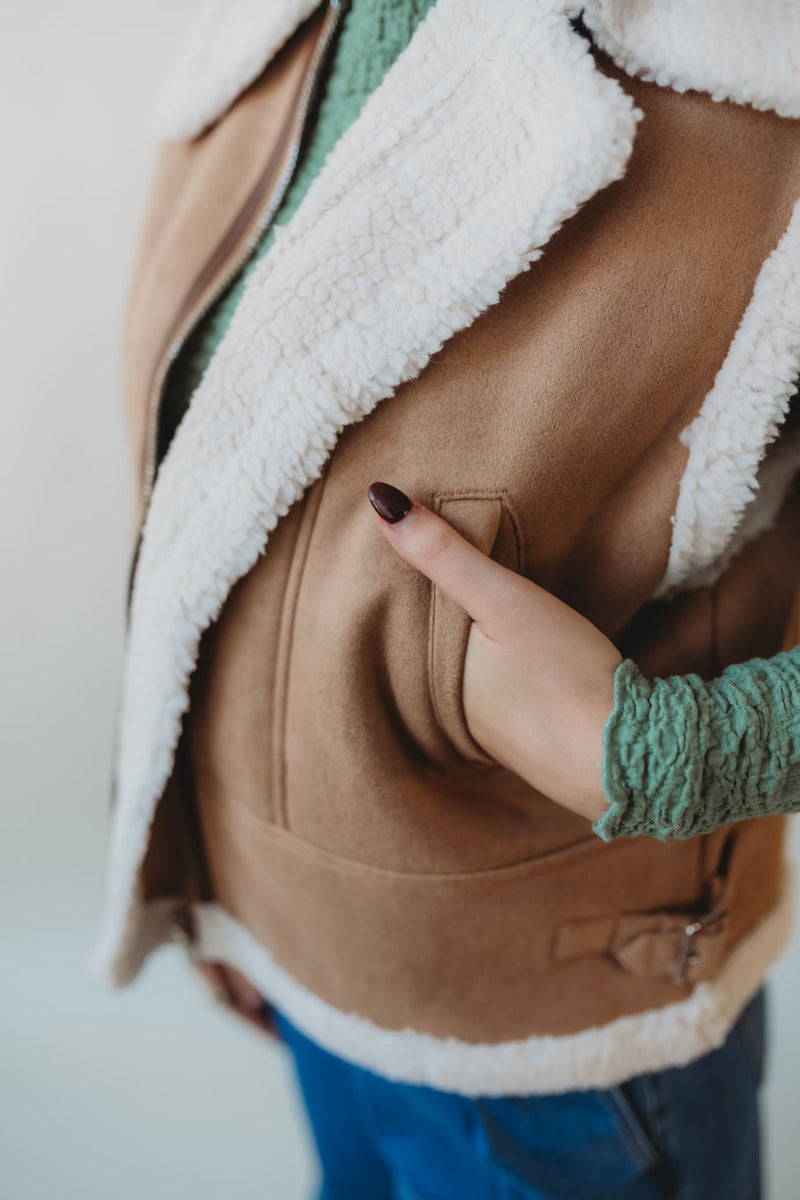 Suede Zip Vest
