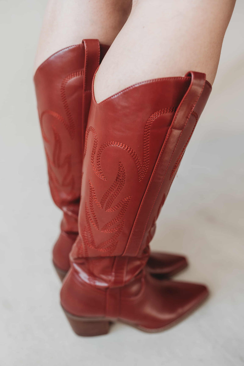 Wine Western Boot