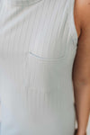 Ribbed Midi Dress- Mint