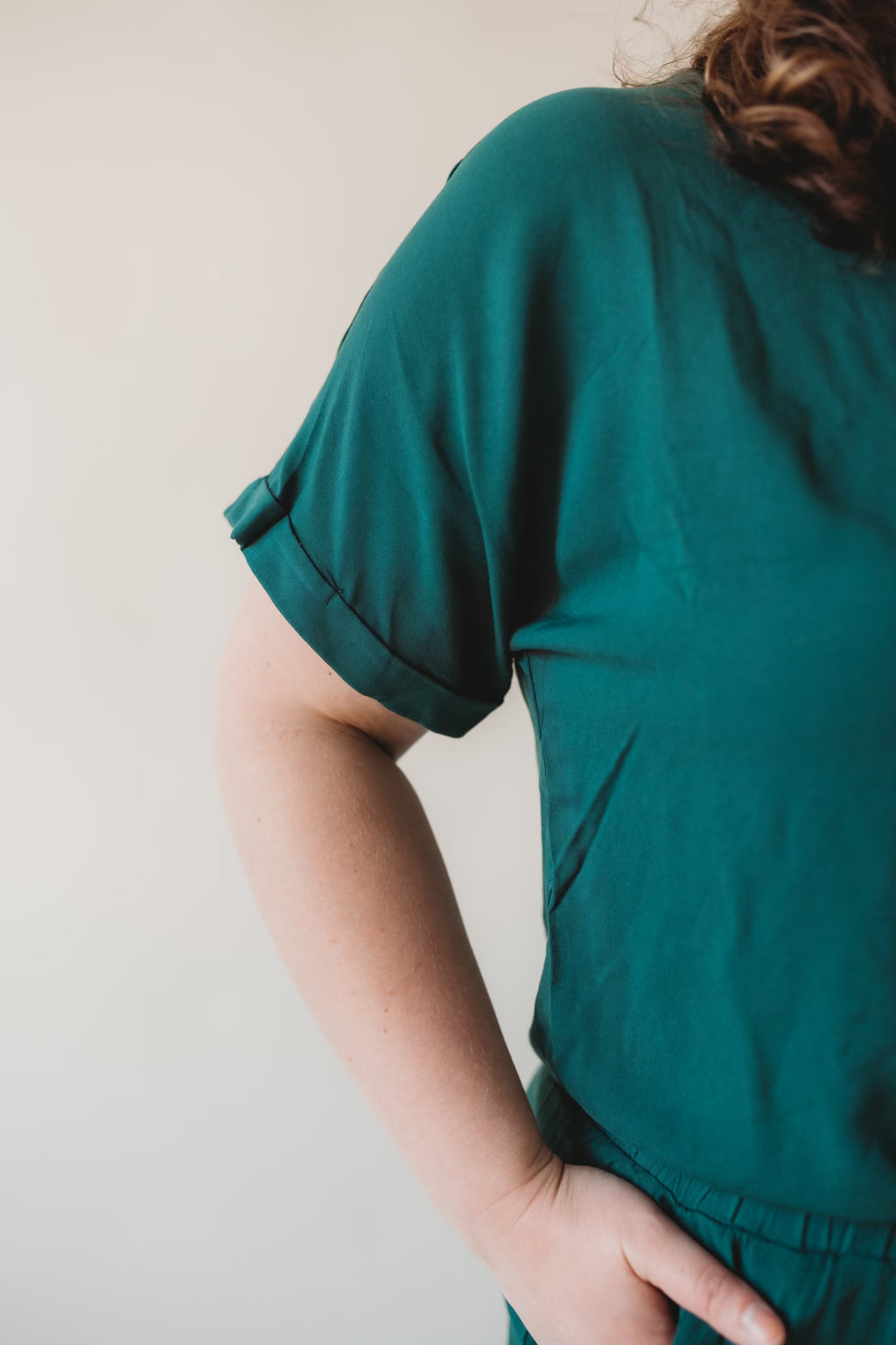 Lounge Tee and Wide Leg Pant Set- Green