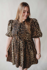 Leopard Mini Babydoll Dress