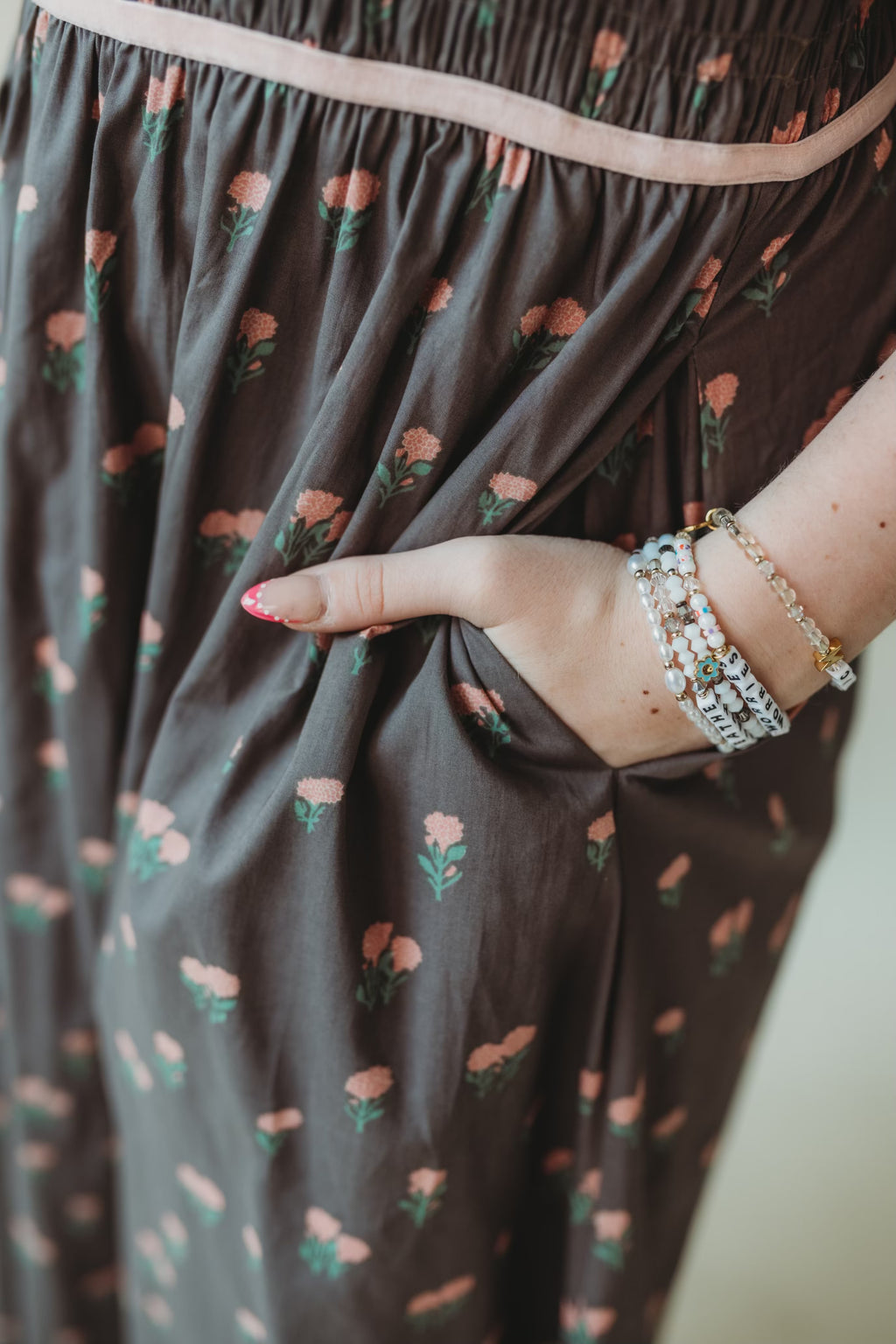 Contrast Velvet Bodice Midi Dress
