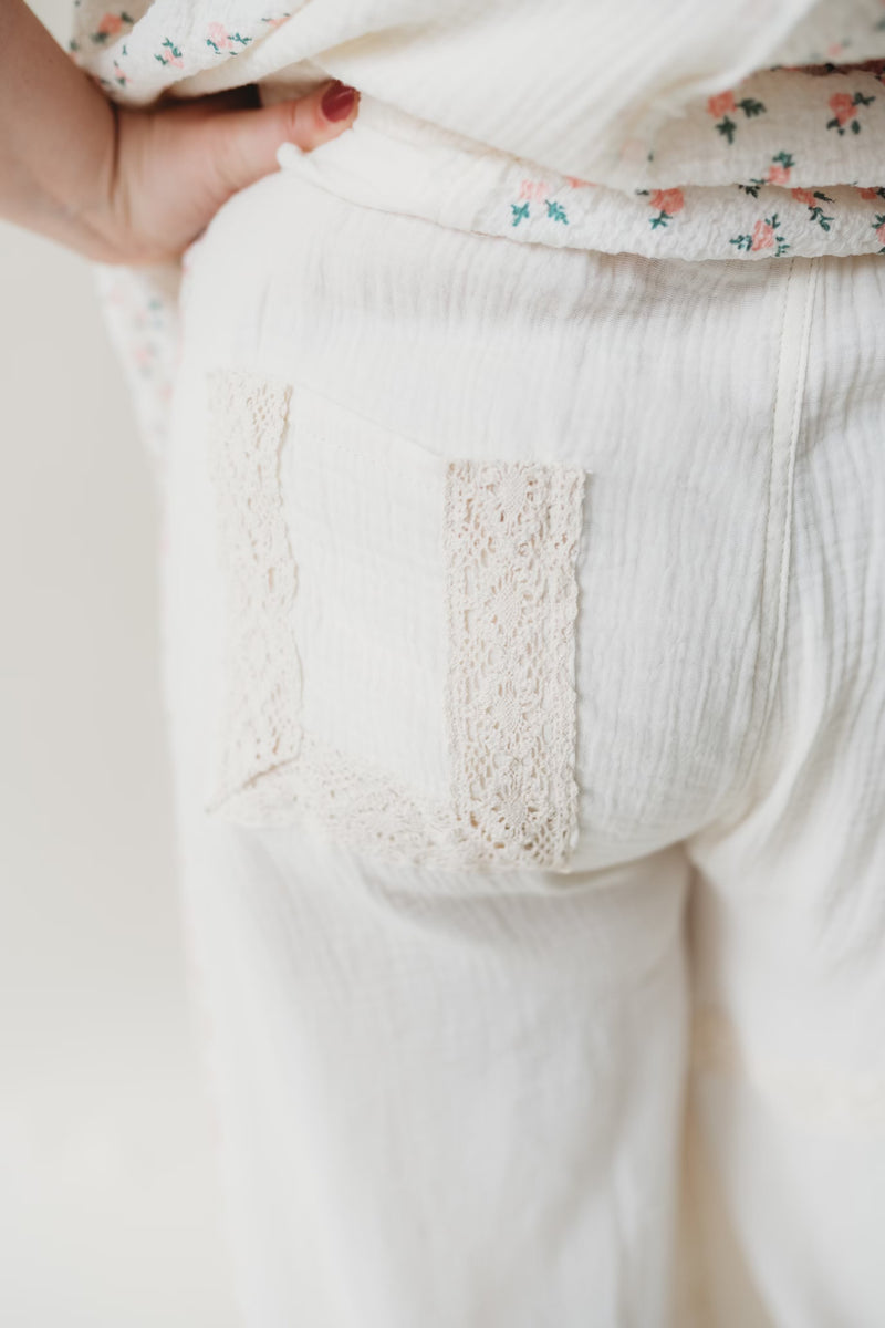 Floral Embroidered Jogger