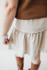 Tencel Tiered Mini Skirt
