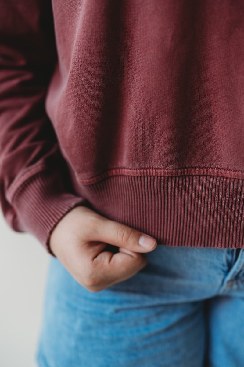 Terry Half Zip Top