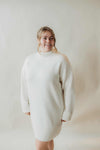 Cozy Up Fall Sweater Dress - Cream