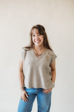 Oversized Sweater Vest- Mocha