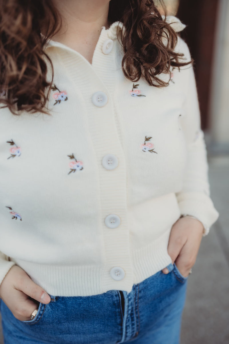 Mia Embroidered Cardigan