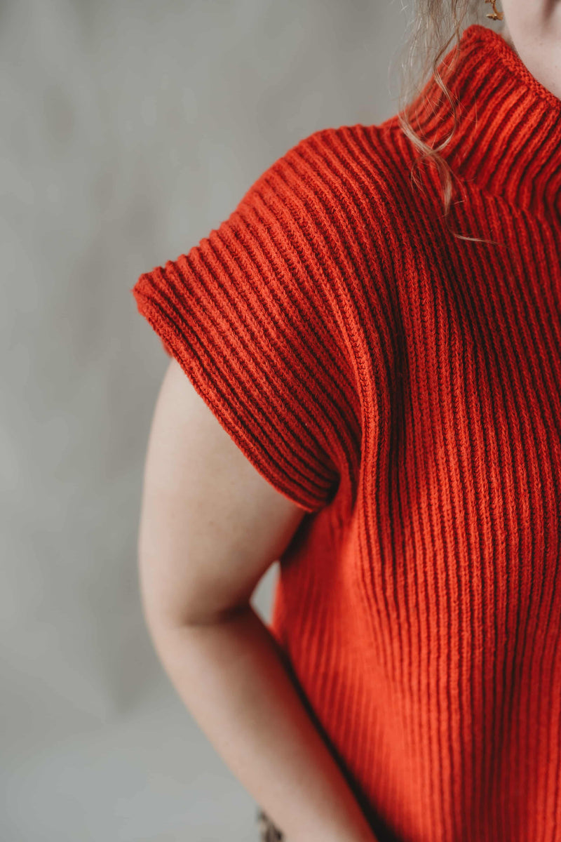 Red Turtle Neck Sweater Vest