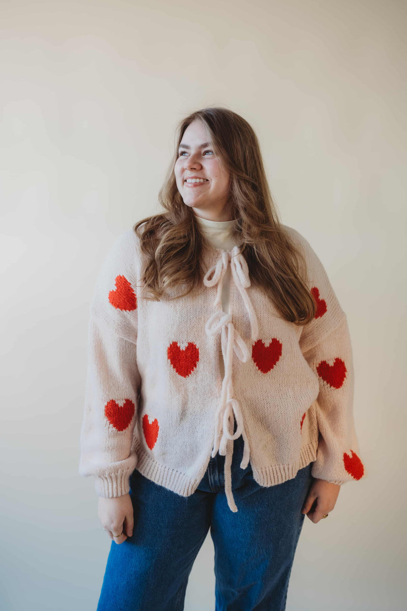 Blair Bow Cardigan- Heart