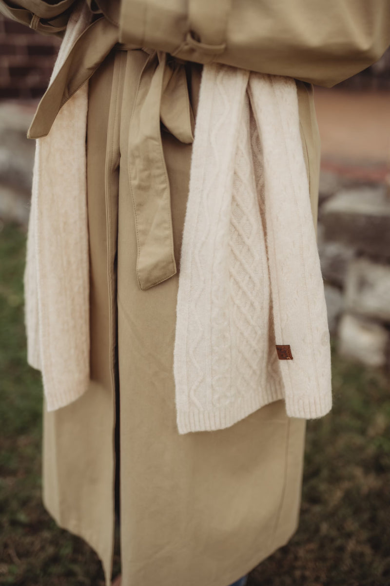 C.C Cable Knit Scarf