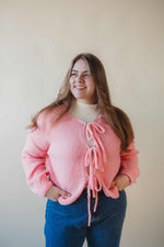 Blair Bow Cardigan- Bubblegum