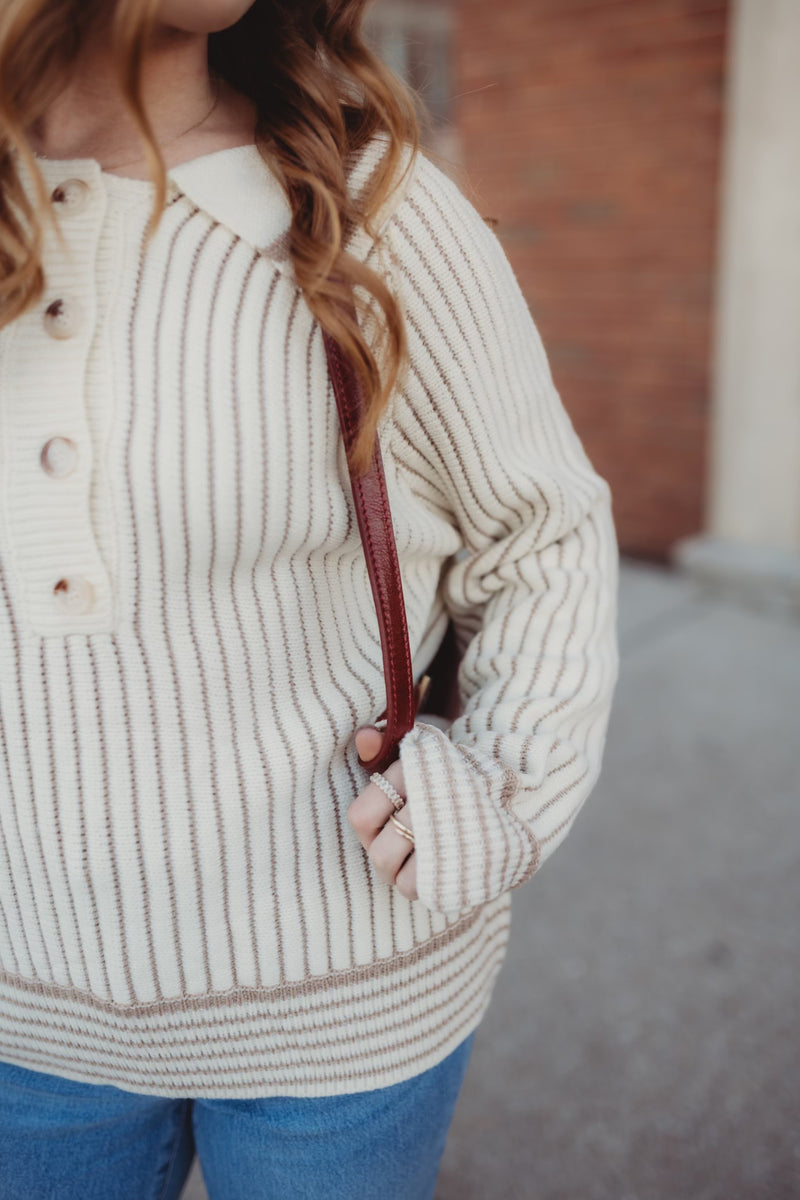 Two Tone Collared Sweater