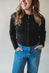 Jessi Buttoned Cardigan- Black