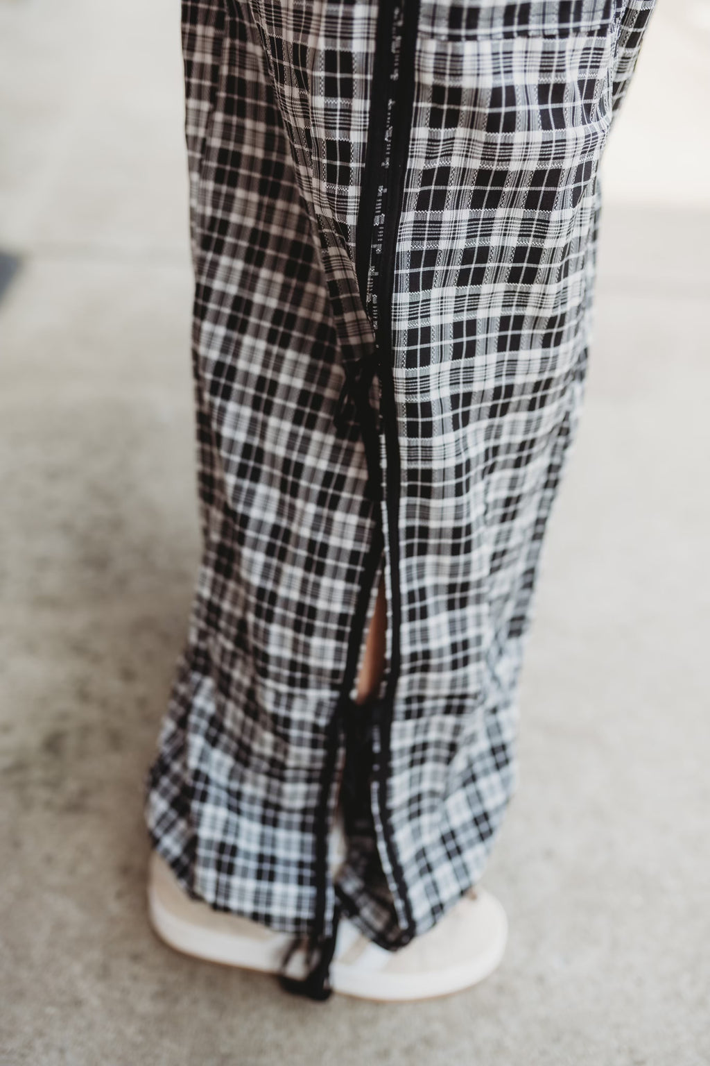 B&W Plaid Balloon Pants