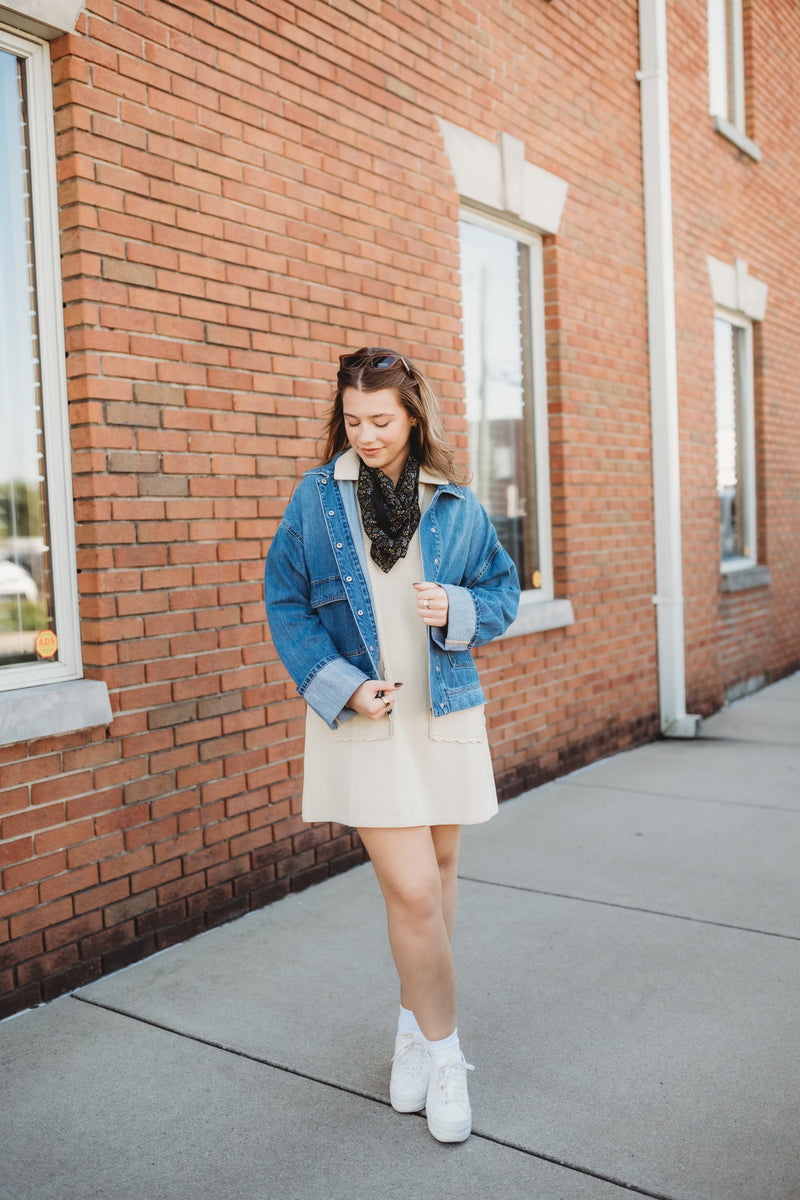 Rise Cargo Denim Jacket