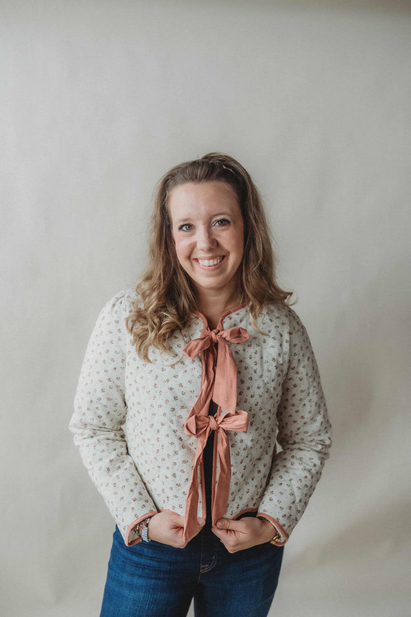 Dainty Floral Tied Cardi