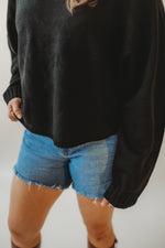 Dolman Sleeve Sweater -Black