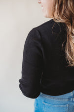 Jessi Buttoned Cardigan- Black