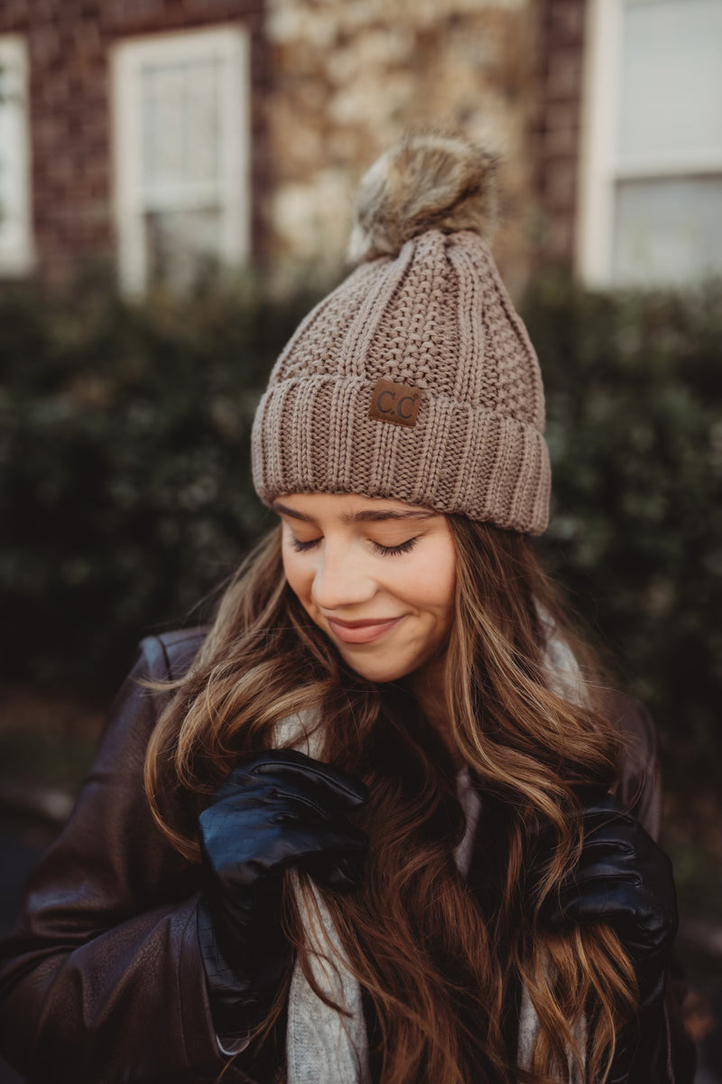C.C Fuzzy Knit Beanie