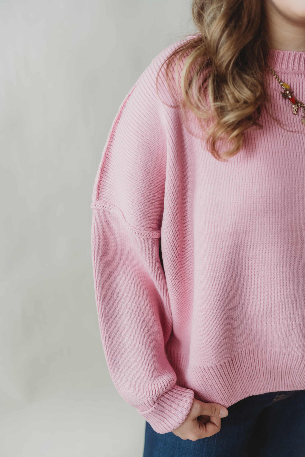 Oversized Classic Sweater - Pink