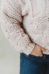 Just Chillin' Chunky Cable Knit Sweater-  Rose