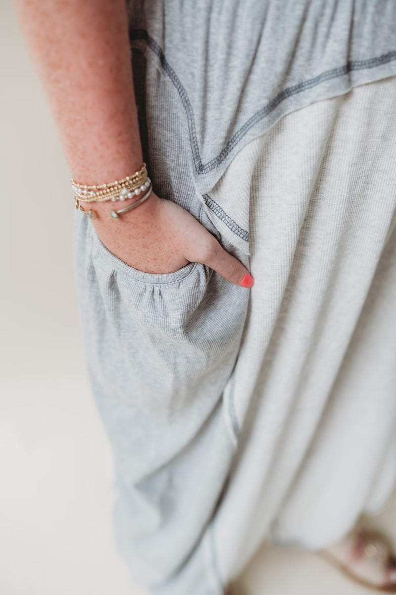 Contrasted Stitched Pants