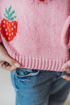 Blair Bow Cardigan-Strawberry