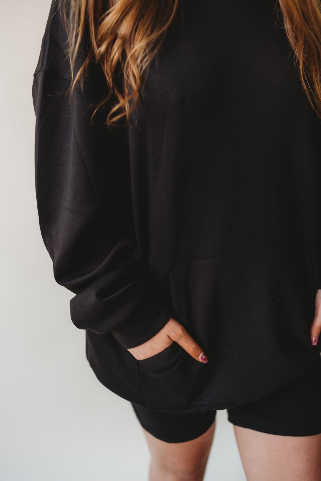 Oversized Scuba Hoodie- Black