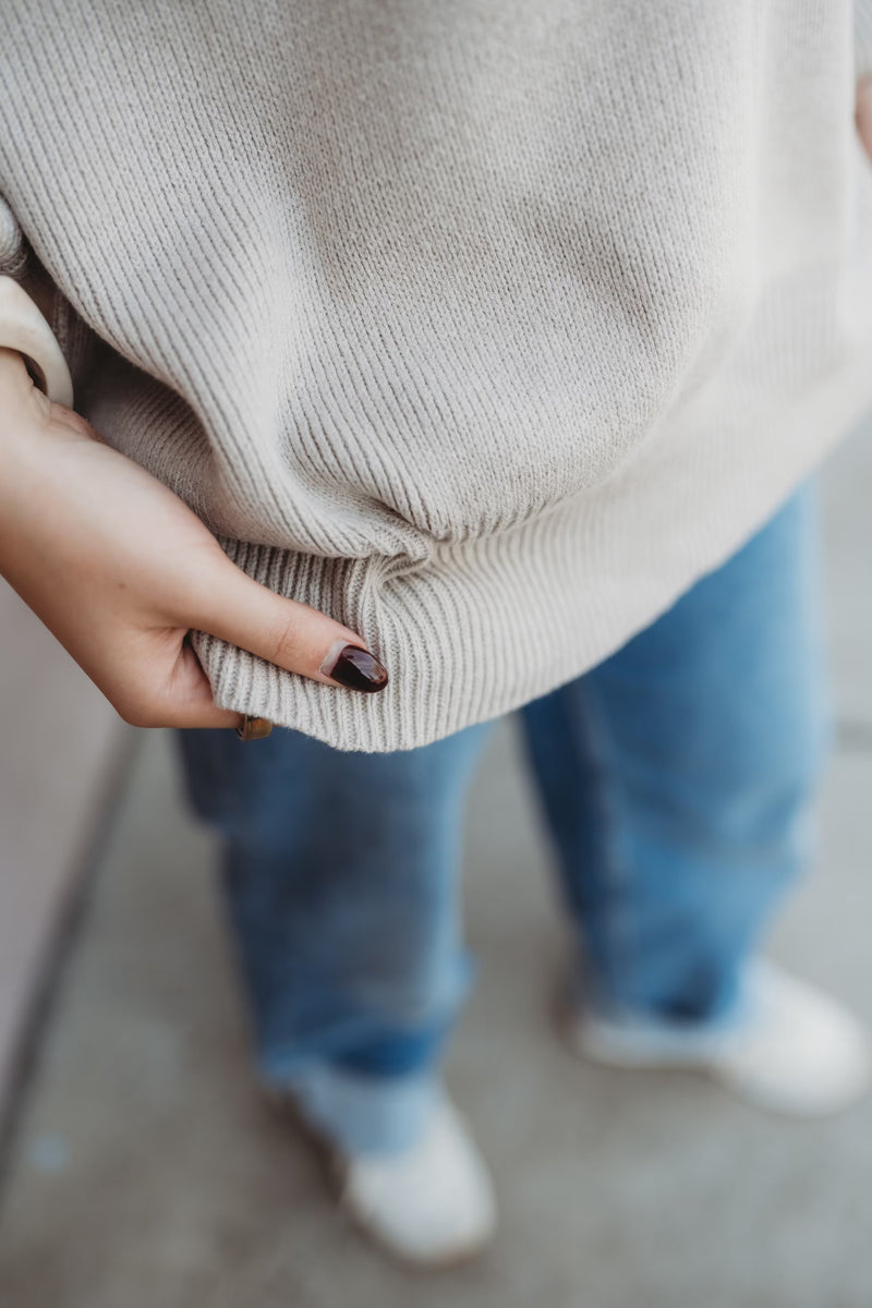 Creamy Oversized Sweater