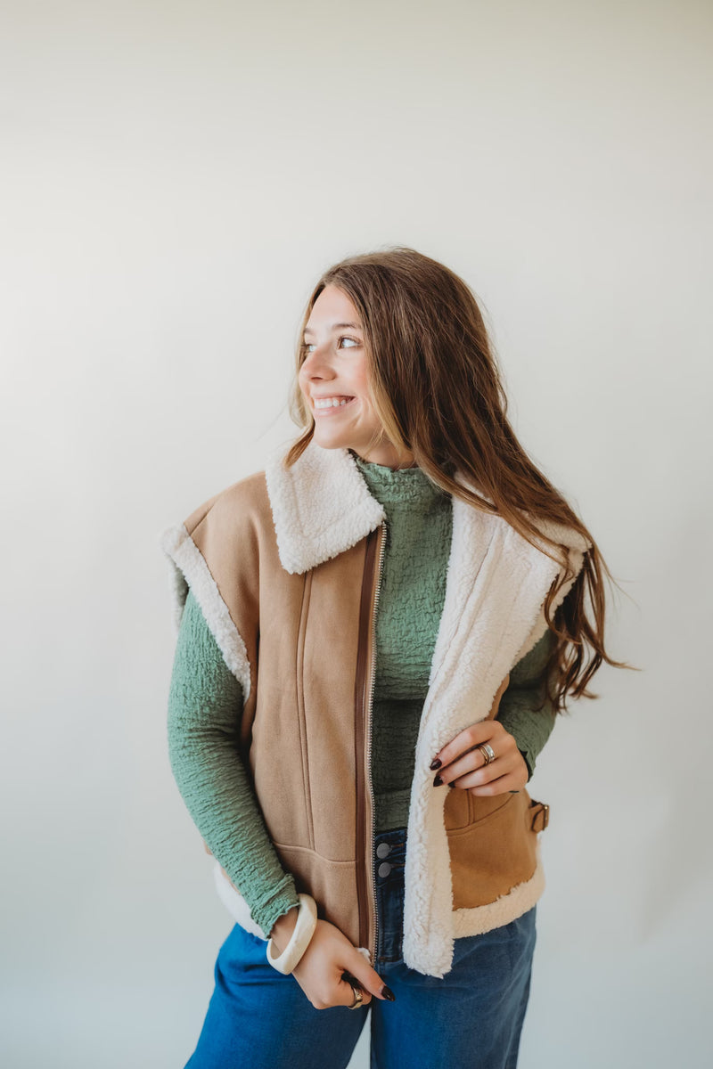 Suede Zip Vest