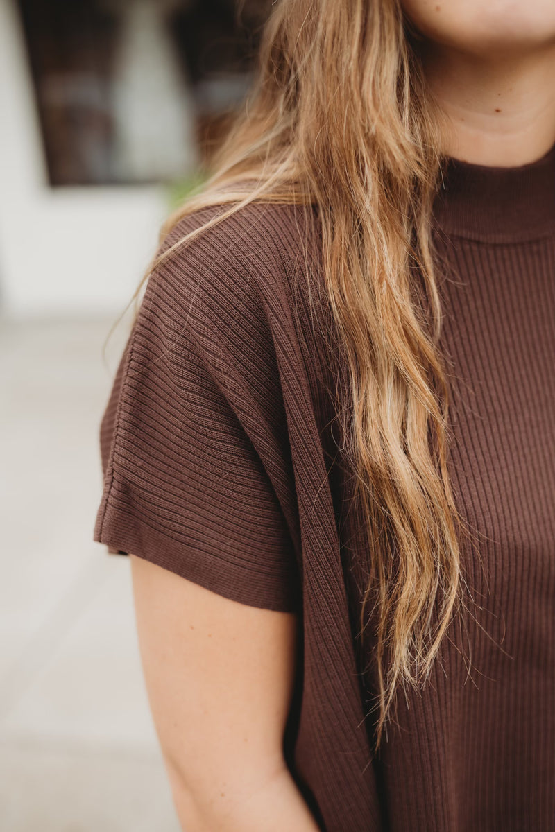 Viscose Mock Neck Sweater