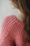 Chenille Sweater Top- Pink