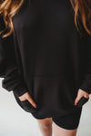 Oversized Scuba Hoodie- Black