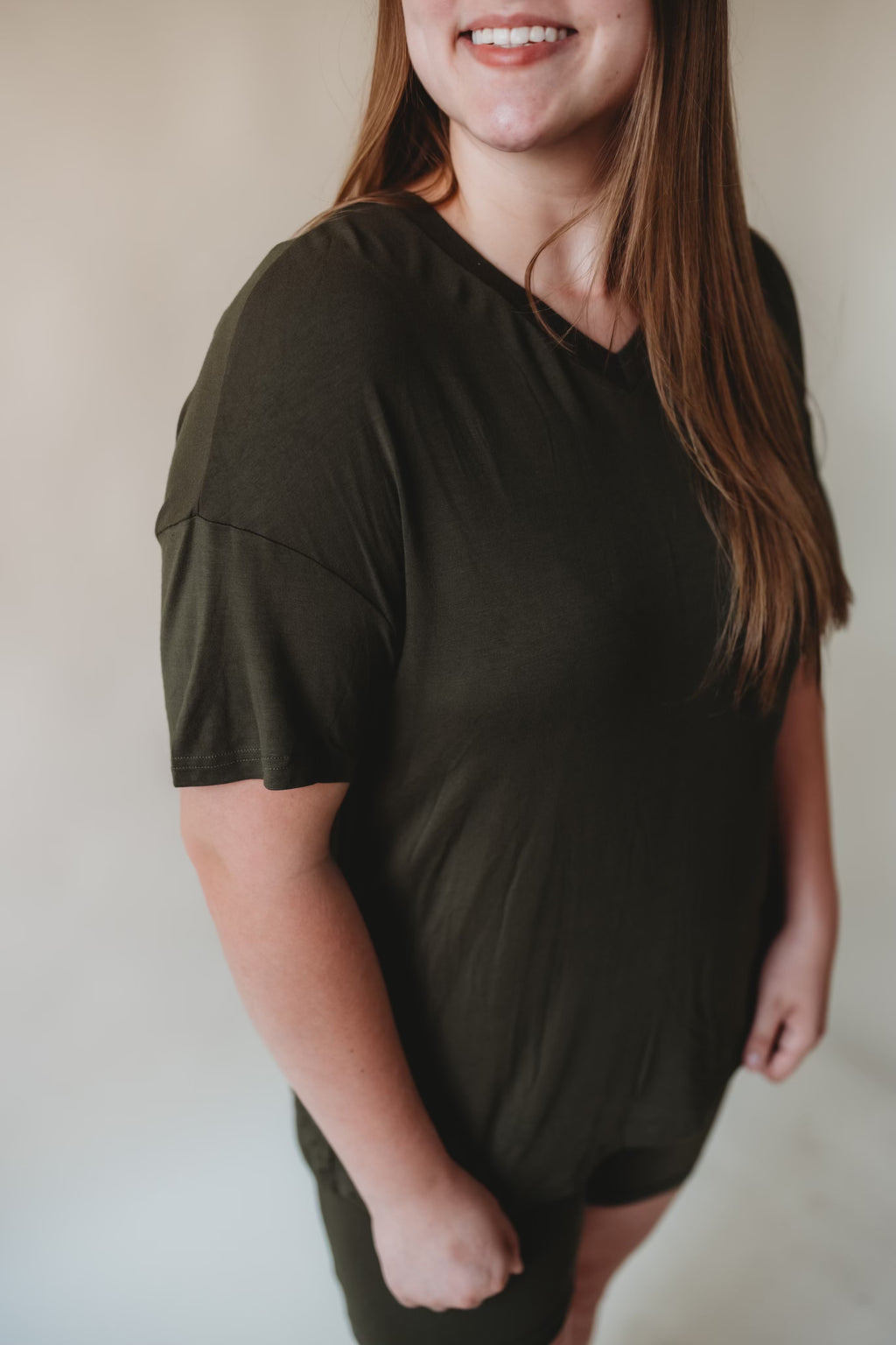 Drop Shoulder Tee and Shorts Set