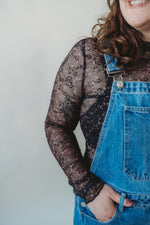 The Autumn Sheer Top- Black