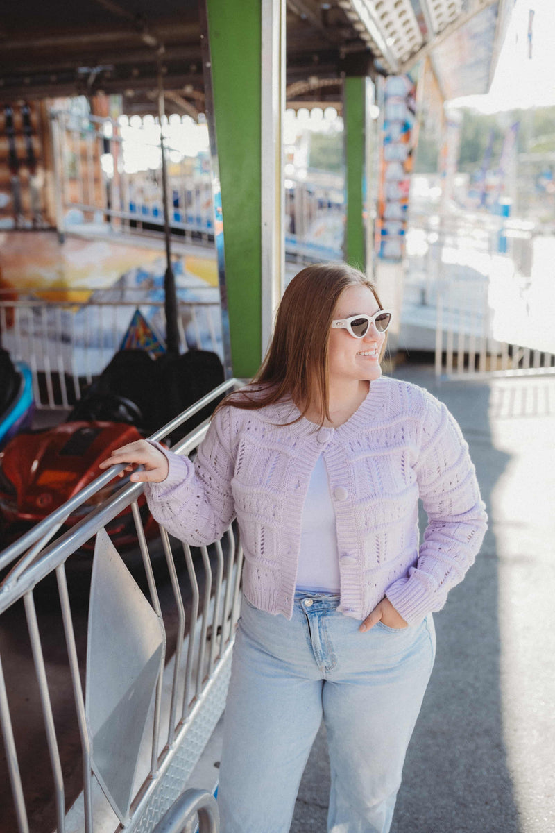 Lavender Chunky Knit Sweater