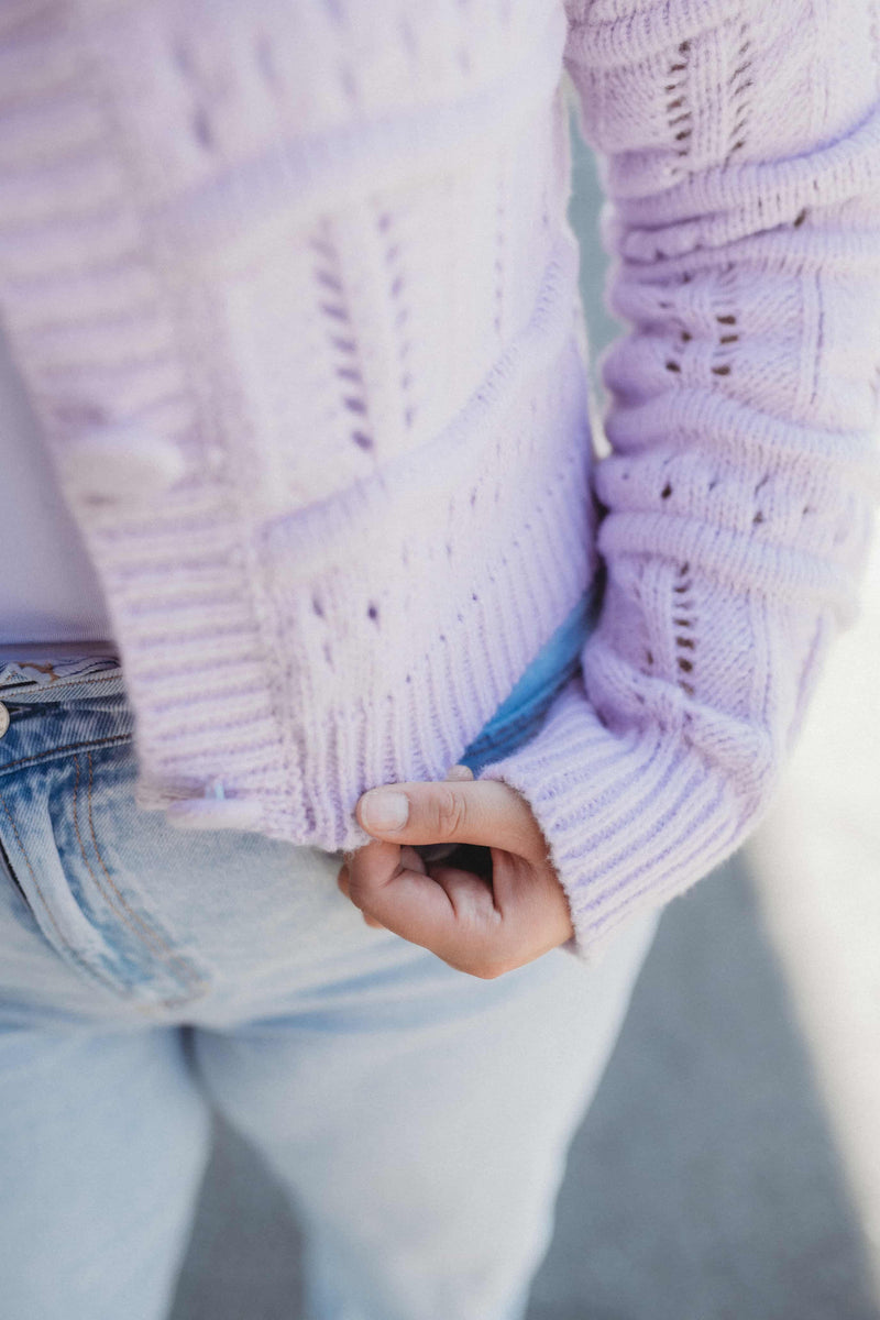 Lavender Chunky Knit Sweater