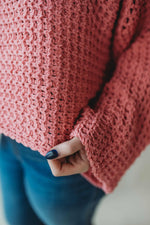 Chenille Sweater Top- Pink